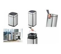 Durable 342223 Poubelle Automatique NO Touch, avec bac intérieur, 21 litres, Argent 300 x 630 x 300 (L x H x P)