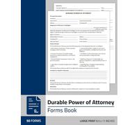 Durable Power of Attorney Forms Book: Legal Power of Attorney Form | 50 Forms