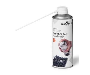 Durable Powerclean Standard Bombe Air Sec, 400 ml, 1 pièce, 579619 | Gaz dépoussiérant pour nettoyage pc et clavier, avec tube de rallonge, spray air comprimé inflammable pour zones difficiles