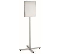 Durable Présentoir d'extérieur magnétique sur pied - Support d'information orientable gris clair - Format A3