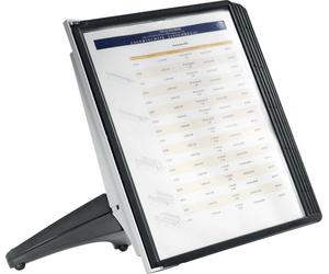 Durable Présentoir pour panneau transparent SHERPA SOHO 5 - 5540 noir DIN A4 Nombre de pochettes transparentes incluses 5