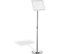 Durable Panneau d'information sur pied 479823 – Cadre rabattable aluminium, 1×DIN A4, 250×1205×250