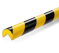 DURABLE - Profilés de protection d'angles C25R - avec bandes adhésives - pour signaler les zones dangereuses - 1 m - Paquet de 5 - Jaune/Noir - 1100130