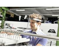 DURABLE Visière de protection 343110 – Relevable et désinfectable, protège postillons – 1 pièce