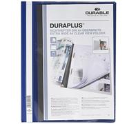 DURABLE - Protège-document DURAPLUS - Chemise de présentation A4+ - Avec couverture transparente - Bleu foncé - Boîte de 25 pièces - 257907
