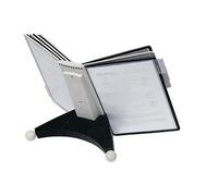 DURABLE Pupitre de table Sherpa 10 pochettes A4 - onglets indexation bristol blanc - 5 Gris 5 Noir