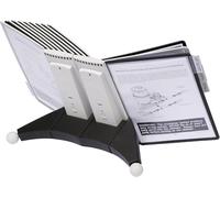 Durable Pupitre de table Sherpa® Table 20, Noir/Gris, 551922 | 20 Pochettes A4 et 20 onglets d'indexation, structure lestée, patins antidérapants, pied en L, Made in Germany