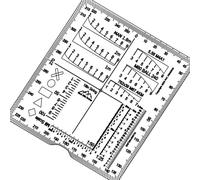 Durable Ranges Finder Card Polyvalent Range Finder Card Pocket Analogique Mètre pour la chasse en plein air Calculatrice à distance de chasse