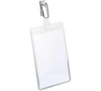 Durable réf 8002 badge avec clip pivotant 90 mm x 60 mm lot de 25 134529 G