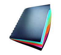 Durable 243501 Duralook Style Reliure Protège - Documents à Pochettes Amovibles - 20 Pochettes/40 Vues + 4 Intercalaires Couverture Coloris Noir