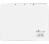 DURABLE Répertoires avec onglets imprimés 5/5 A-Z A5 PP, Blanc, 365002