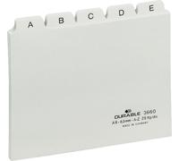 DURABLE Répertoires avec onglets imprimés 5/5 A-Z A6 PP, Blanc, 366002