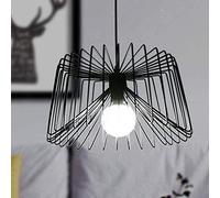 Durable Rétro Unique Frisbee Cage À Oiseaux Lampe Suspendue Personnalité Créative Lanterne Lampe Suspendue pour Couloir Café Restaurant Vêtements Magasin Lustre Abat-Jour de Lustre, Taille: Blanc