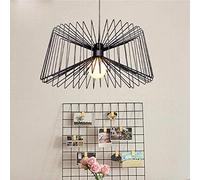 Durable Rétro Unique Frisbee Cage À Oiseaux Lampe Suspendue Personnalité Créative Lanterne Lampe Suspendue pour Couloir Café Restaurant Vêtements Magasin Lustre Abat-Jour de Lustre, Taille: Blanc