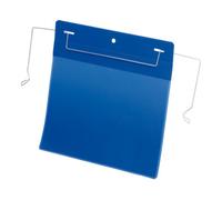 DURABLE - Porte étiquette - Pochette avec fil de supension - Pochette logistique - Pochette porte-étiquette - A5 paysage - 210 x 148 mm - Bleu foncé - Boîte de 50 pièces - 175207