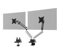 DURABLE SELECT PLUS - Kit de montage (bras articulé, attache-support, montage sur mamelon de tube) - pour 2 écrans LCD - plastique, aluminium, acier - argent - Taille d'écran : 17"-32" - montrable sur
