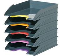 DURABLE Set corbeille à courrier VARICOLOR, gris / couleurs Gris G
