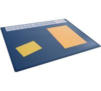 DURABLE Sous-main calendrier 650x500 mm avec rabat transparent PP, Bleu foncé, 722307