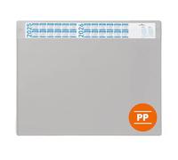 DURABLE - Sous-main de bureau - Tapis de souris XXL - Avec calendrier sur 4 ans - 65 x 48 cm - Antidérapant - Avec rabat transparent - Gris - 5 pièces - 722510