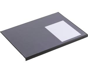 Durable Sous-Main Rectangulaire, Noir, 65 x 50 cm, 729301 | Rebord de Protection et Rabat Transparent, bande auto-adhésive de fixation, antidérapant, Made in Poland