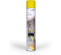DURABLE - Spray de marquage au sol DURALINE 750 ml - Aérosol de traçage permanent intérieur/extérieur - Haute résistance trafic - Peinture sol usines, entrepôts, parkings - Jaune - 1 pièce - 114004