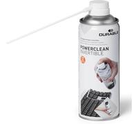 Durable Spray Gaz Comprimé Powerclean Toutes Positions, 200 ml, 579719 | Bombe air sec inflammable avec tube de précision pour nettoyage pc, dépoussiérant clavier et composants informatiques