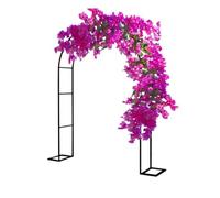 Durable Steel Garden Arch Arbor - Two-Way Assembly for Climbing Plants, Roses & Vines - Elegant Trellis for Weddings & Outdoor Decor (noir, H2.2m x W1.2m)