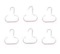 Durable Steel Hangers: Maximize Closet Space with Versatile Storage, Multifunctional Steel Hangers, for Scarves, Bra (6pcs-Pink)