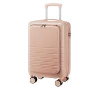 Durable Suitcase for Women Carry on Luggage Airline Approved,Lighiweight Suitcase Hard Shell Travel Luggage Suit Case Retro Suit Case,Pink-24In