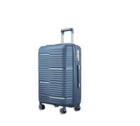 Durable Suitcase for Women Indestructible Hardshell Expandable Spinner Luggage with Lock 20/24/28In Retro Suit Case,Blue-28In