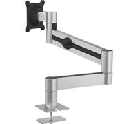 Durable Support de Moniteur Pro, Bras Pivotant VESA 75/100, Argent, 508423 | Pour écrans 21-27 pouces, fixation par passage de table, bras articulé avec vérin à gaz, en aluminium