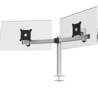 DURABLE Support de moniteur PRO pour 2 écrans, fixation passe-câble, Argent, 508623