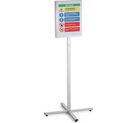 Durable Support d'information Info stand Outdoor A3, Anthracite, 502957 | Avec 2 poches magnétiques étanches IPX5, fermeture à pression , résistant aux intémpéries, film stabilisé UV, Made in Poland