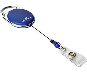 DURABLE support Identité Style Support bleu poussoir passe bouton boucle déroulant832407