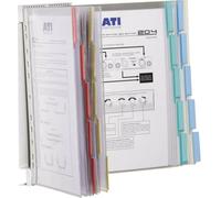 Durable Support mural pour panneau transparent Display-System Wall rouge, jaune, vert, bleu 20 x DIN A4 Nombre de pochettes transparentes incluses 20