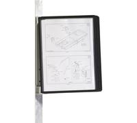 Durable Support mural pour panneau transparent VARIO MAGNET WALL 5 noir DIN A4