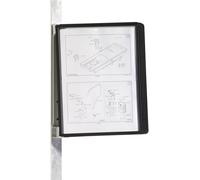 Durable Support mural pour panneau transparent VARIO MAGNET WALL 5 noir DIN A4 Nombre de pochettes transparentes incluses 5