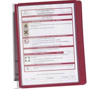 Durable Support mural pour panneau transparent VARIO WALL 5 - 5551 rouge DIN A4 Nombre de pochettes transparentes incluses 5