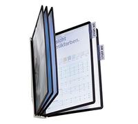 Durable Support mural Sherpa 5 pochettes A4, Noir, 581001 | Pour présenter et consulter des informations, 1 pièce, 480 x 325 x 280 mm, Made in Germany