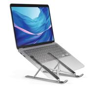 Durable - Support Pliable pour Ordinateur Portable jusqu'à 15" - Pliable et Peu encombrant - 6 Niveaux de réglage - 505123 Argent métallisé