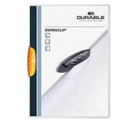DURABLE Chemise à clip Swingclip A4 transparente clip translucide agrafe orange (2260-09)