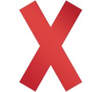 Durable Symbole de marquage au sol - Croix - Diamètre 43 cm - Rouge - Lot de 5