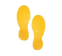 Durable Symbole de marquage au sol permanent - Adhésif antidérapant - Paire de pieds - 24 x 9 cm - Jaune - Lot de 5