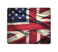 Durable Tapis De Gaming Drapeau des États-Unis Et du Royaume-Uni 25X30Cm, Gamer Mouse Pad Bords Cousus Tapis De Souris Gaming pour Claviers Souris Ordinateur