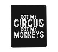 Durable Tapis de Souris de Jeu, Pas Mon Cirque, Pas Mes singes Mouse Pad Bords Cousus Tapis de Souris Gamer pour Les capteurs de Jeu PC Souris