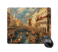 Durable Tapis De Souris D'Ordinateur Le Retour du Bucentaure De Canaletto Venise Italie 25X30Cm, Gaming Mousepad Optimisé Tapis De Souris Gamer pour Joueurs Professionnels Souris