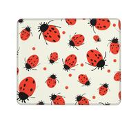 Durable Tapis de Souris d'Ordinateur, Motif Ladybugs moucheté Infini, Bords Cousus Tapis de Gaming, Souris de Bureau, 25X30cm, Jeux, Claviers, Souris