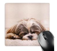 Durable Tapis De Souris D'Ordinateur Shih Tzu Endormi, Meilleur Ami, Finition Mate 25X30Cm, Souris De Bureau Améliore La Précision Et La Vitesse Tapis De Souris pour Claviers Souris