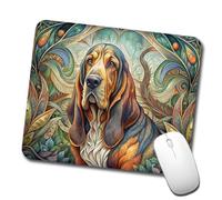 Durable Tapis De Souris Gaming Chien De Saint-Hubert Art Nouveau 25X30Cm, Mousepad Portable Tapis De Souris De Jeu pour Les Capteurs De Jeu Joueurs Professionnels Ordinateur