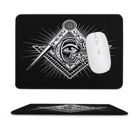 Durable Tapis de Souris Ma Boussole carrée Franc-maçon Gamer Mouse Pad Mousepad 25x30cm pour Les capteurs de Jeu,Souris,Claviers